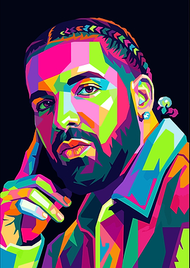 Drake Pop Art Portrait