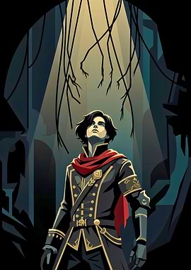 Dark Fantasy Warrior Under Spotlight