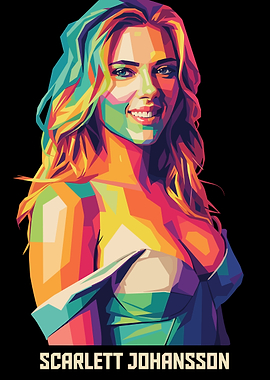 Scarlett Johansson Pop Art Portrait