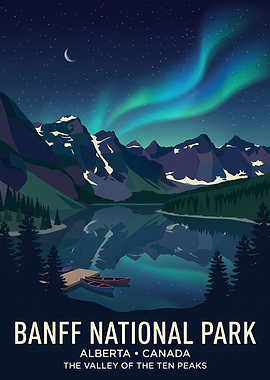 Banff National Park Travel Poster