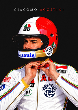Giacomo Agostini Motorcycle Racing Portrait