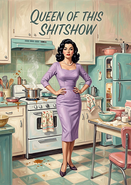 Queen of This Shitshow Retro Kitchen