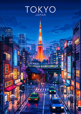 Tokyo Japan Cityscape Poster