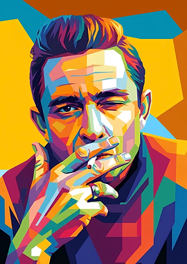 Johnny Cash Pop Art Portrait