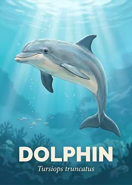 Dolphin Underwater Scientific Poster