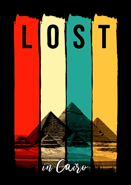 Lost in Cairo Vintage Pyramid Graphic