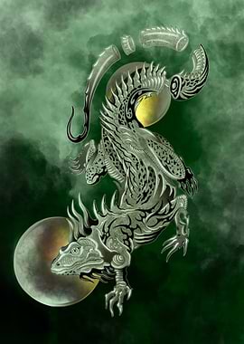 Tribal Iguana Fantasy