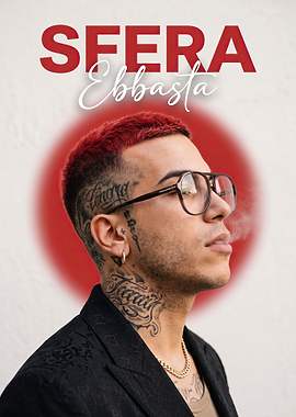 Sfera Ebbasta Portrait Poster