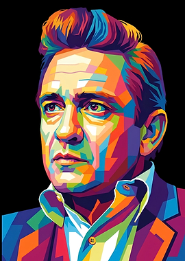 Johnny Cash Pop Art Portrait