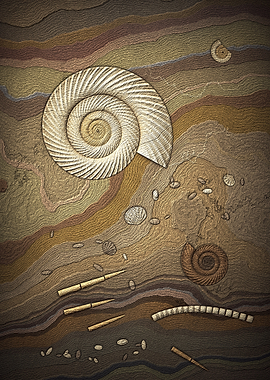 Fossil Collection on Layered Earth