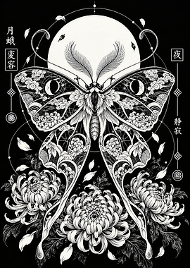 Moon Moth Chrysanthemum Eclipse