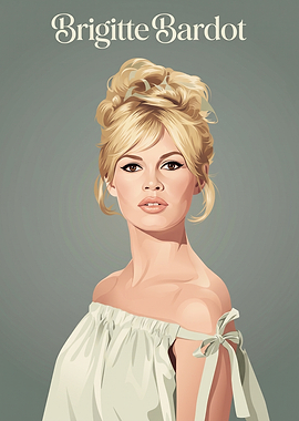 Brigitte Bardot Portrait Illustration