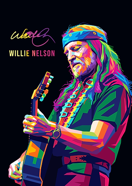 Willie Nelson Pop Art Portrait