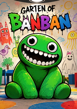 Garten of Banban Green Monster Poster