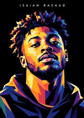 Isaiah Rashad Low Poly Portrait