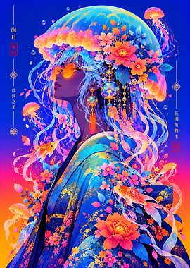 Neon Jellyfish Kimono