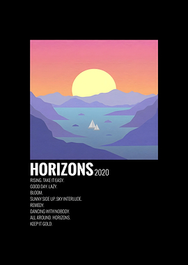 Horizons 2020 Minimalist Landscape Poster