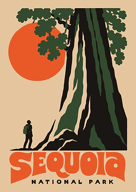 Sequoia National Park Vintage Poster