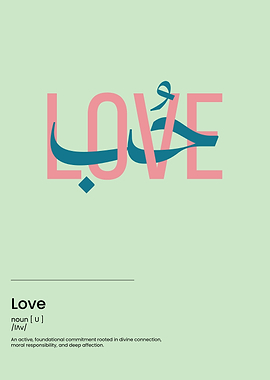 Love Minimalist Typography Poster