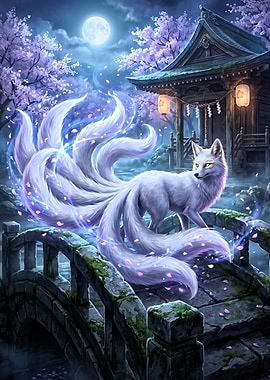 Nine-Tailed Fox at Shrine