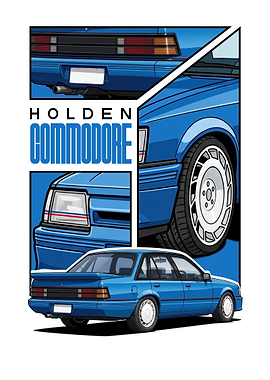 Blue Holden Commodore VK