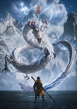 Sun Wukong Facing White Dragon
