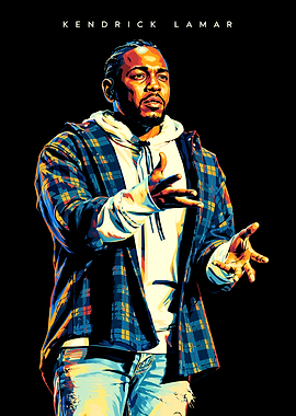 Kendrick Lamar Pop Art Portrait
