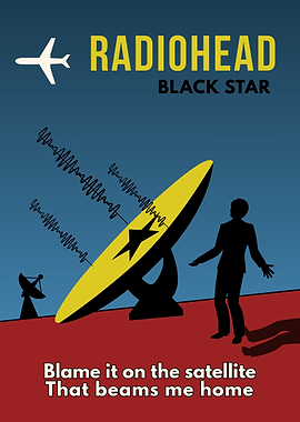 Radiohead Black Star Minimalist Poster