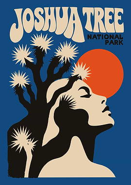 Joshua Tree National Park Retro Poster
