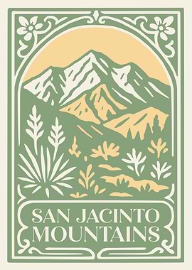 San Jacinto Mountains Vintage Poster