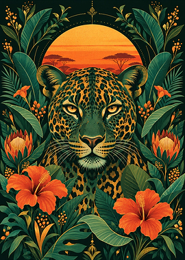 Leopard Sunset Halo