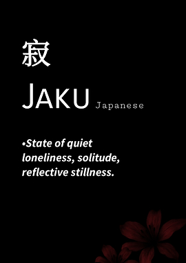 Jaku Japanese Definition Poster