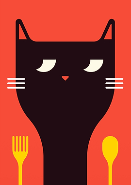 Dinner time cat