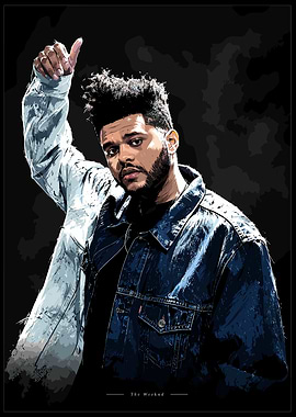 The Weeknd Digital Portrait Poster