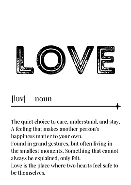 Minimalist Love Definition