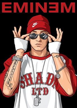 Eminem Portrait Vector Art