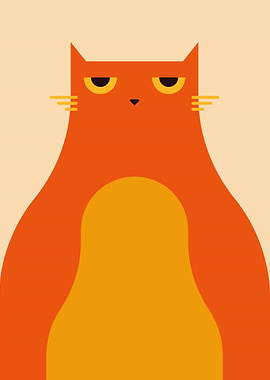 Grumpy orange cat