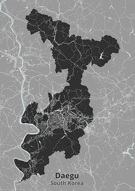 Daegu South Korea City Map