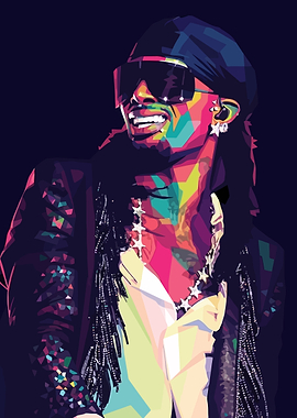Playboi Carti Colorful WPAP Portrait