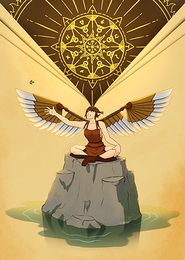 Mechanical Winged Dani The Blacksmith on a Rock