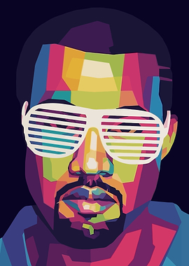 Kanye West WPAP Pop Art Portrait