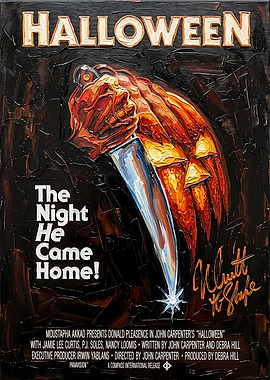 Halloween Movie Poster Oil Painting