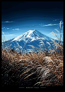 Mount Fuji Landscape Poster