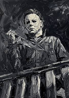 Michael Myers Oil Painting