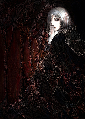 Gothic Maiden in Dark Forest