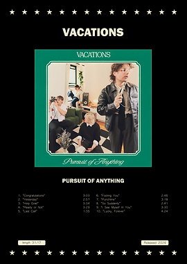 Vacations Pursuit of Anything Album Poster