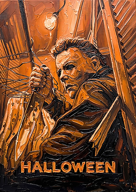 Michael Myers Halloween Oil Painting