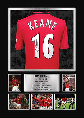Roy Keane Manchester United Memorabilia Display