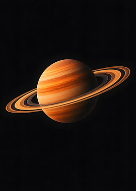 Ringed Giant Gas Planet Orbit