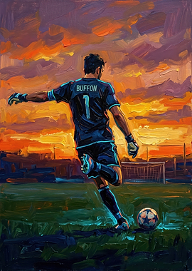 Gianluigi Buffon Soccer Painting